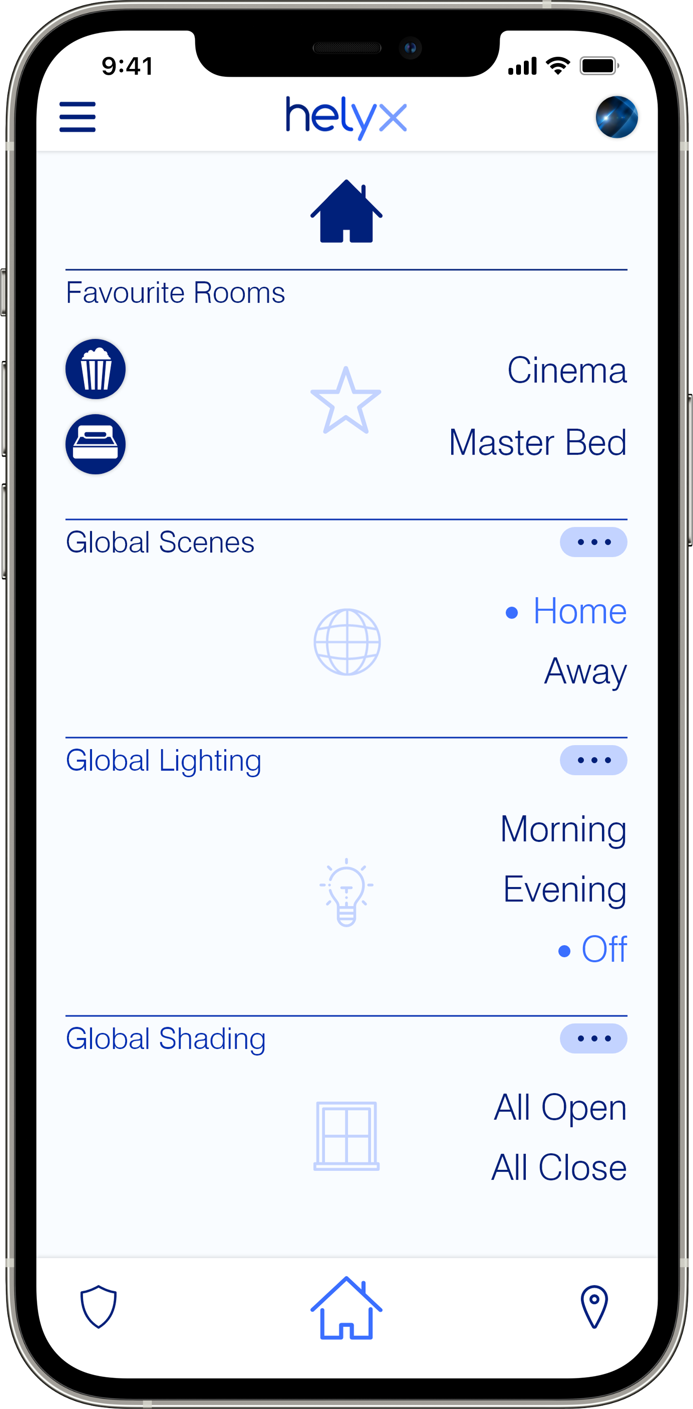 Helyx App home - iPhone 12 Pro